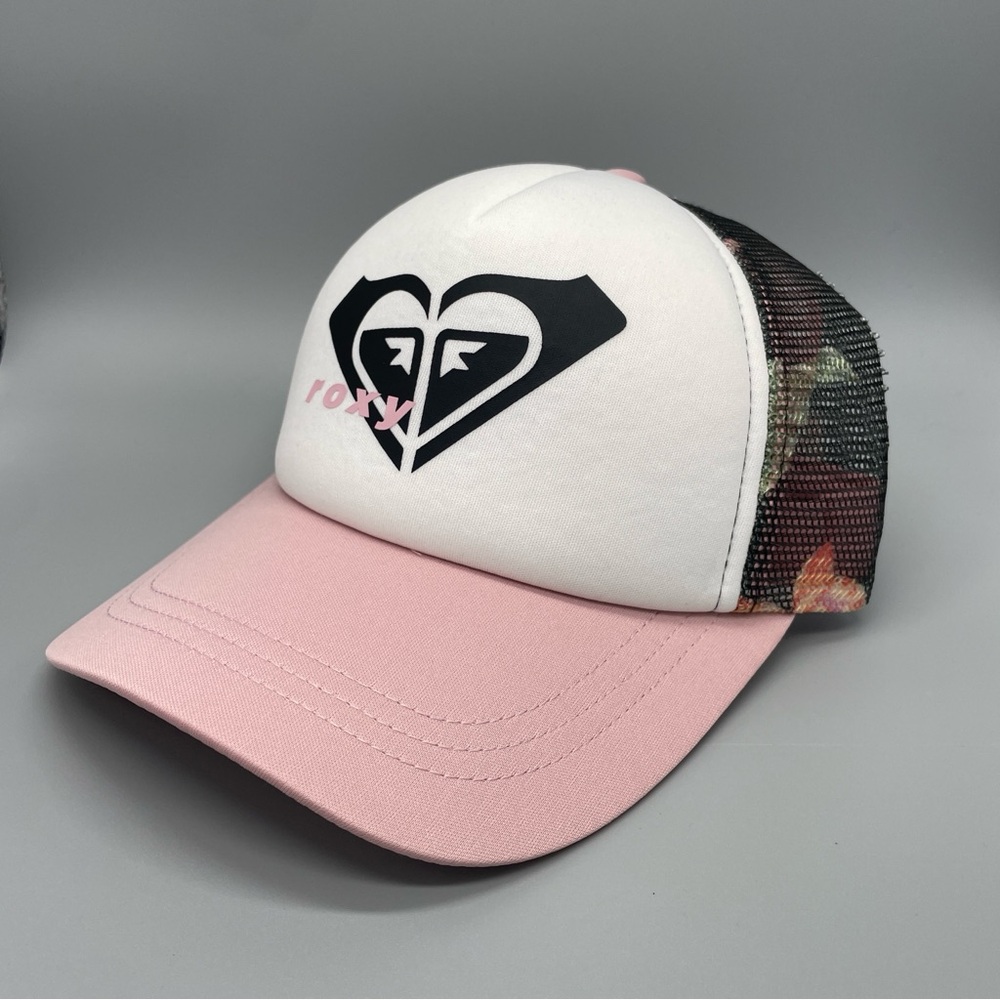 Roxy Pink and White Logo Cap